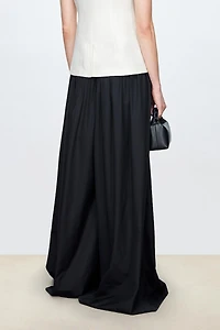 Refined Silk-Wool Pleated Palazzo Pants