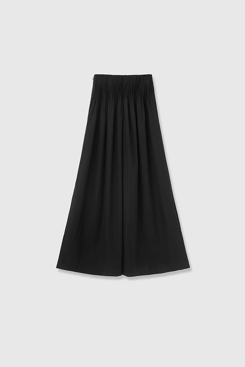 Refined Silk-Wool Pleated Palazzo Pants