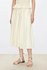 Resort Style A-Line Silk Skirt