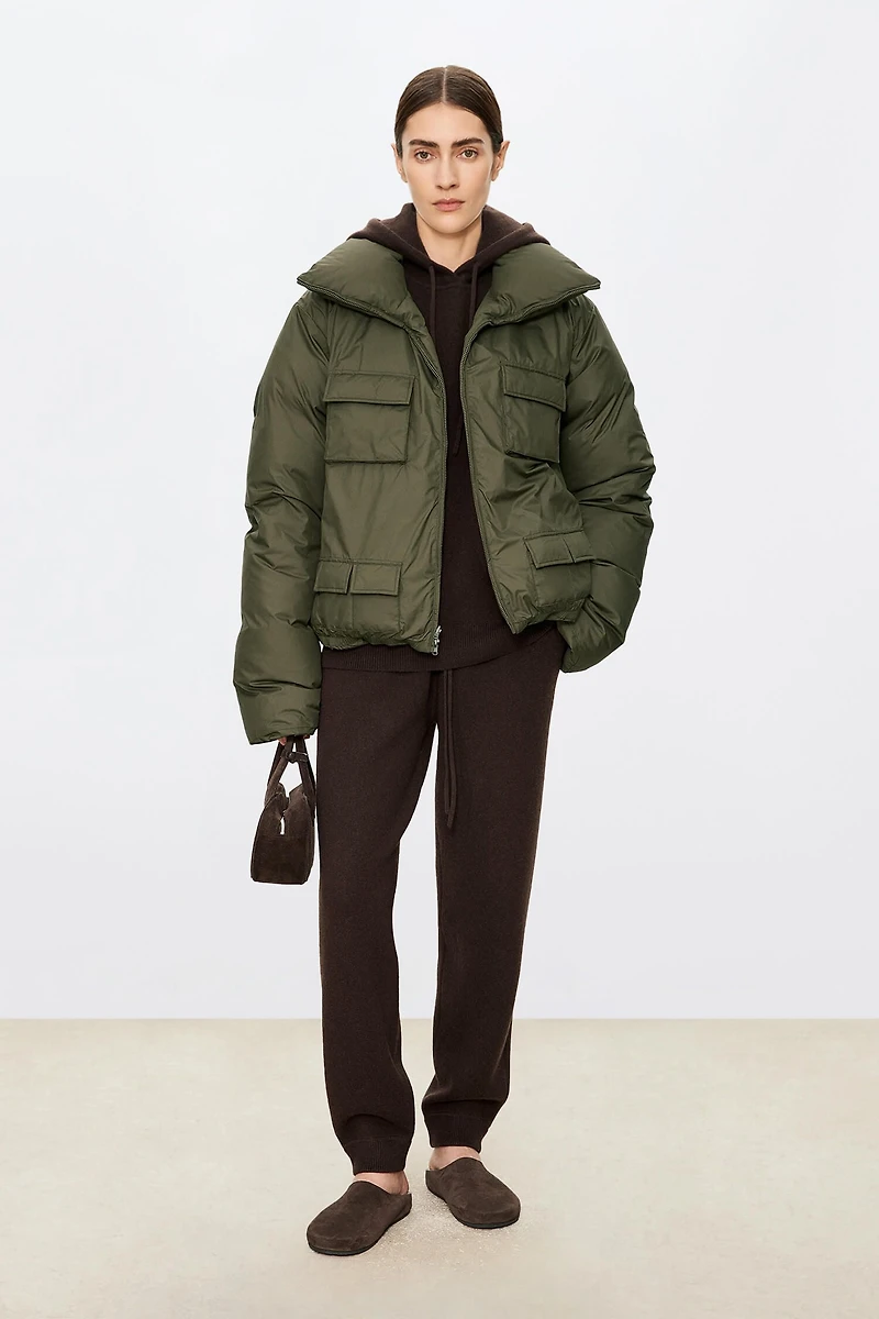 Reversible Stand-Collar Down Jacket