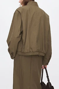 Reversible Pearl Canvas Check Jacket