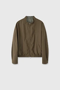 Reversible Pearl Canvas Check Jacket