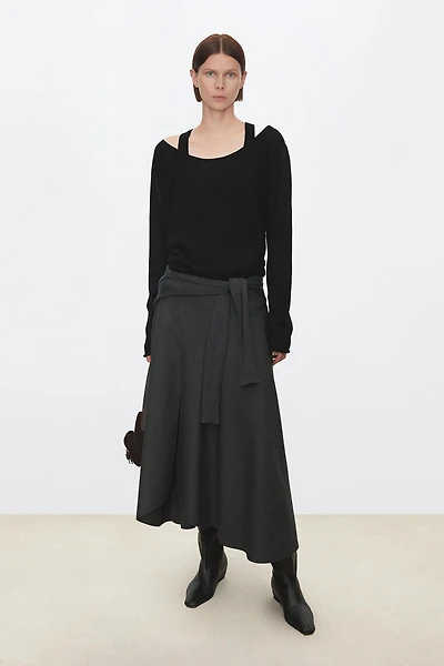 Reversible Wool-Blend Knit Sweater