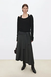 Reversible Wool-Blend Knit Sweater