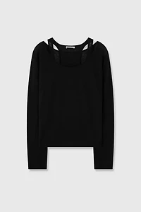 Reversible Wool-Blend Knit Sweater