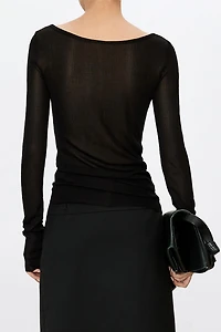 Sheer Silk Base Layer Top