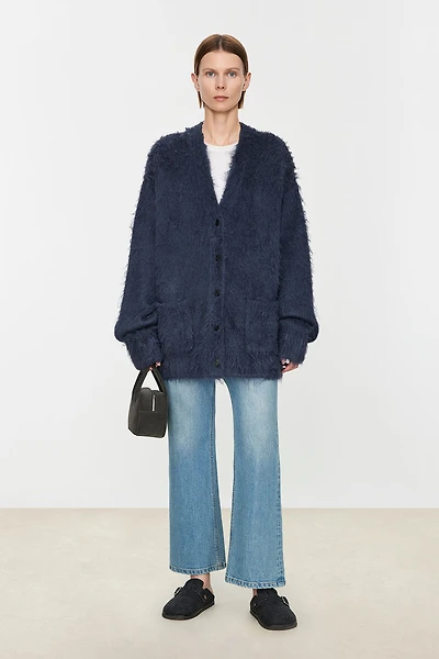Silk Brushed Oversized Cardigan