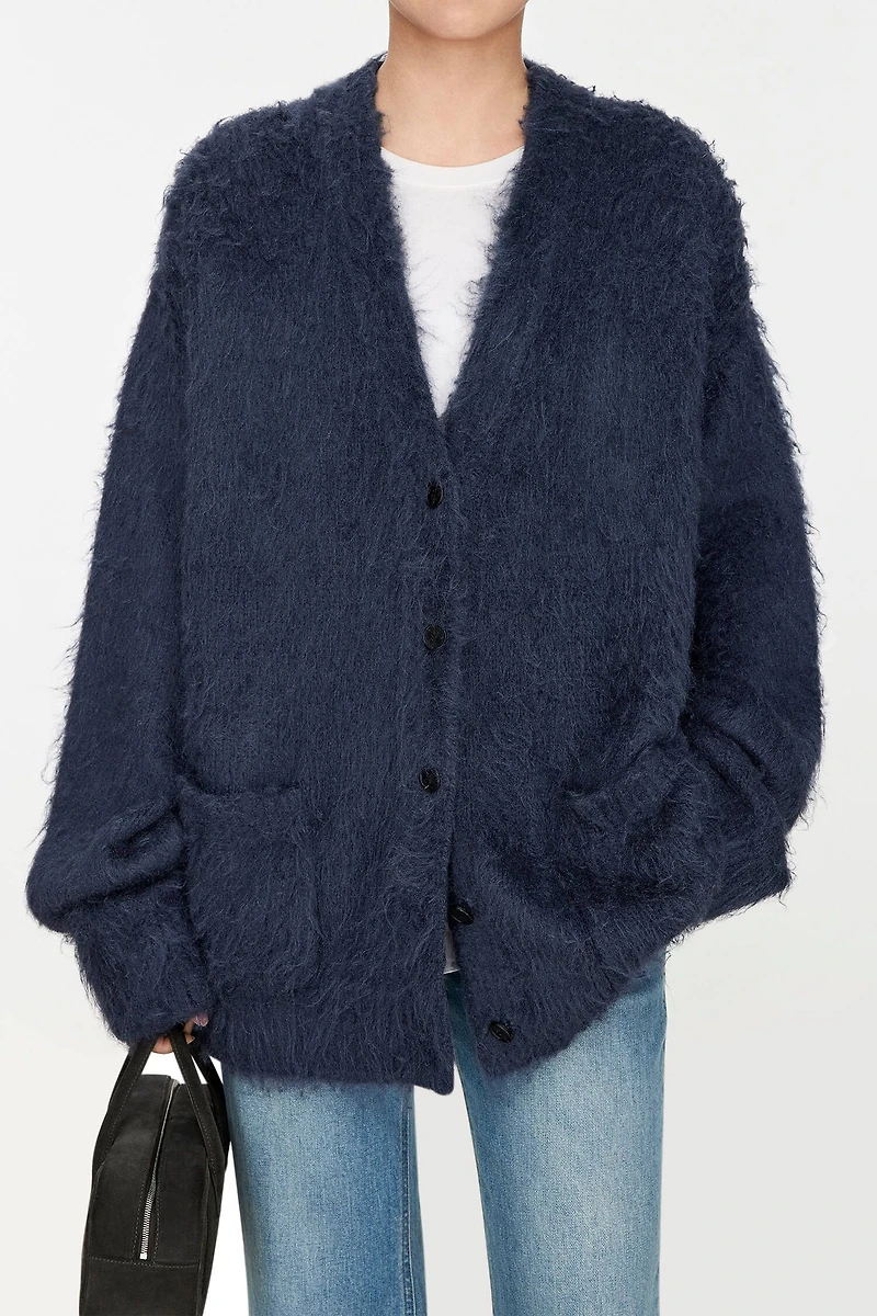 Silk Brushed Oversized Cardigan