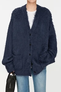 Silk Brushed Oversized Cardigan