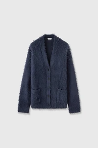 Silk Brushed Oversized Cardigan