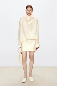 Silk Habotai Structured Shirt