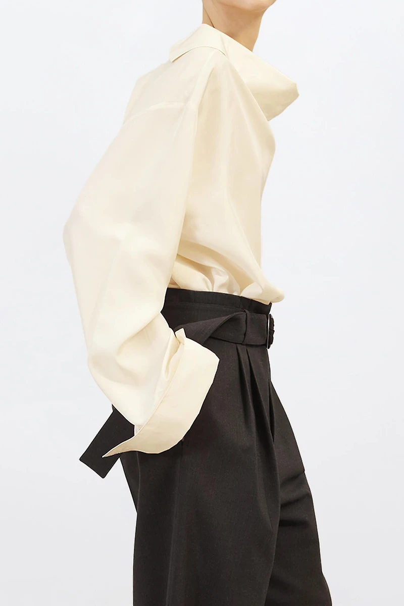 Silk Habotai Structured Shirt
