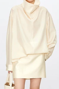 Silk Habotai Structured Shirt