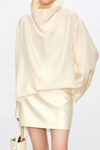 Silk Habotai Structured Shirt
