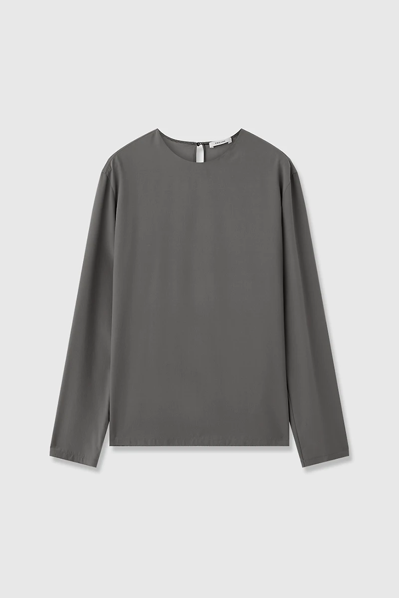 Silk Satin Double-Layer Embroidered Top