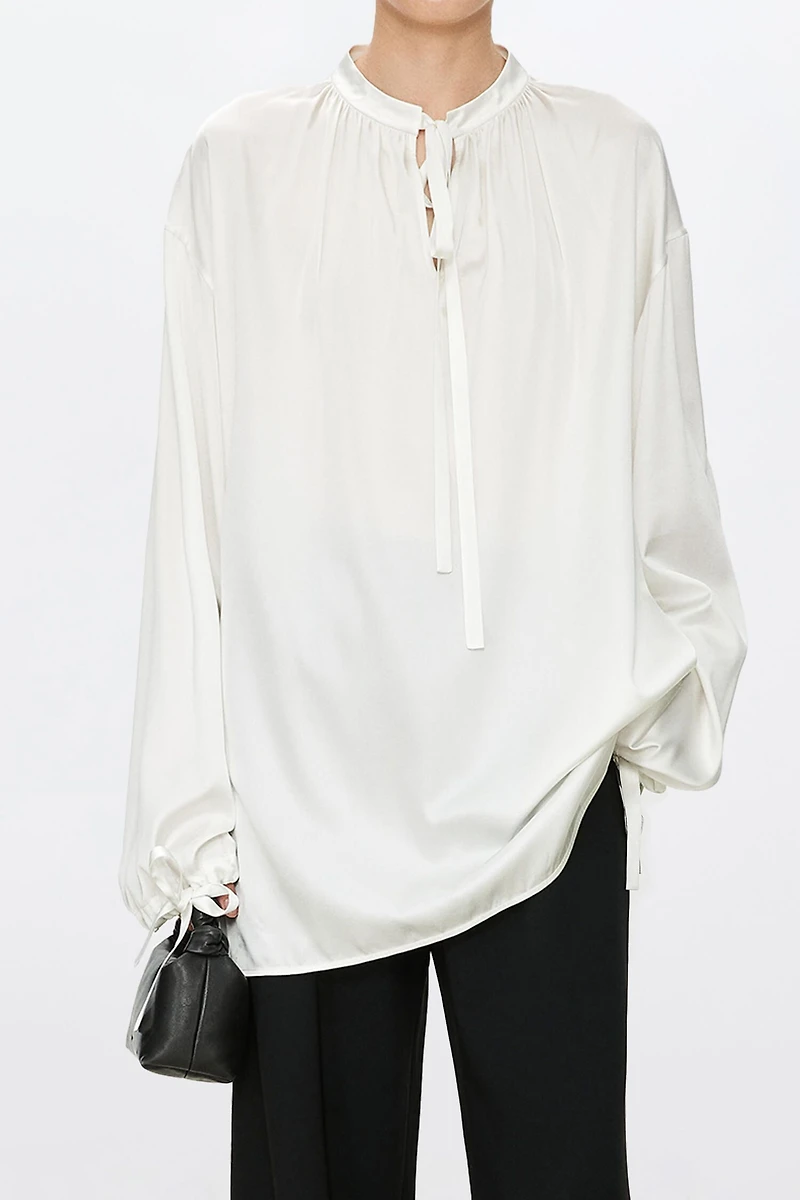 Silk Satin French Court Style Shirt