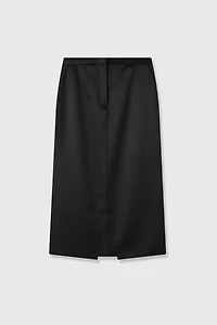 Silk-Wool Luminous Sheen Skirt