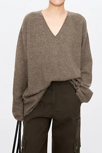 Silk & Cashmere UV Collar Sweater