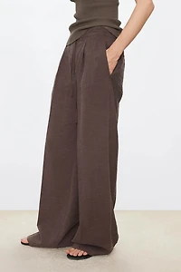 Silk Cooling Drawstring Straight Pants