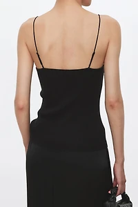 Silk-Cotton Lace Trim Camisole