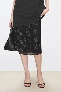 Silk Embroidered Skirt