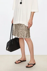 Silk Printed Lace Trim Skirt