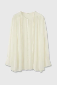 Silk Sheer Lace Blouse