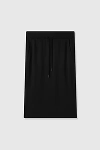 Slim Acetate Air Layer Midi Skirt