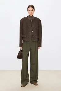 Snowflake Wool Tweed Coat