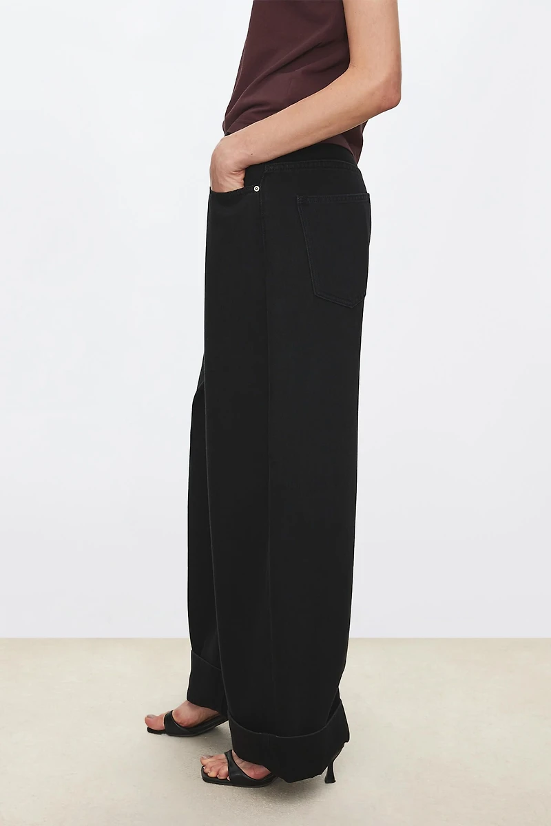 Soft Drape Cool Tencel-Cotton Denim Pants