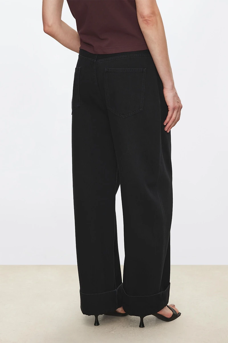 Soft Drape Cool Tencel-Cotton Denim Pants