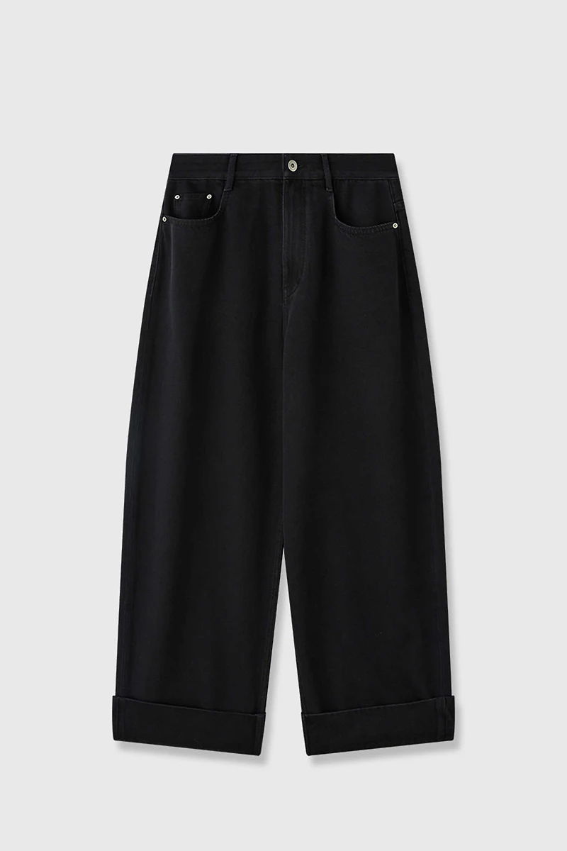 Soft Drape Cool Tencel-Cotton Denim Pants