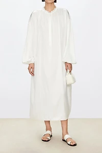 Soft Breezy French Lace Silk Dress