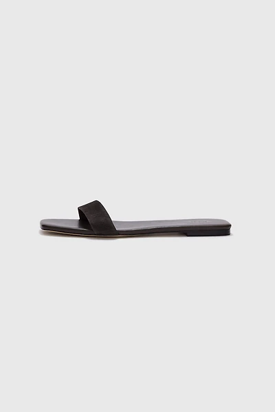 Spanish Lambskin Single-Strap Slide Sandals