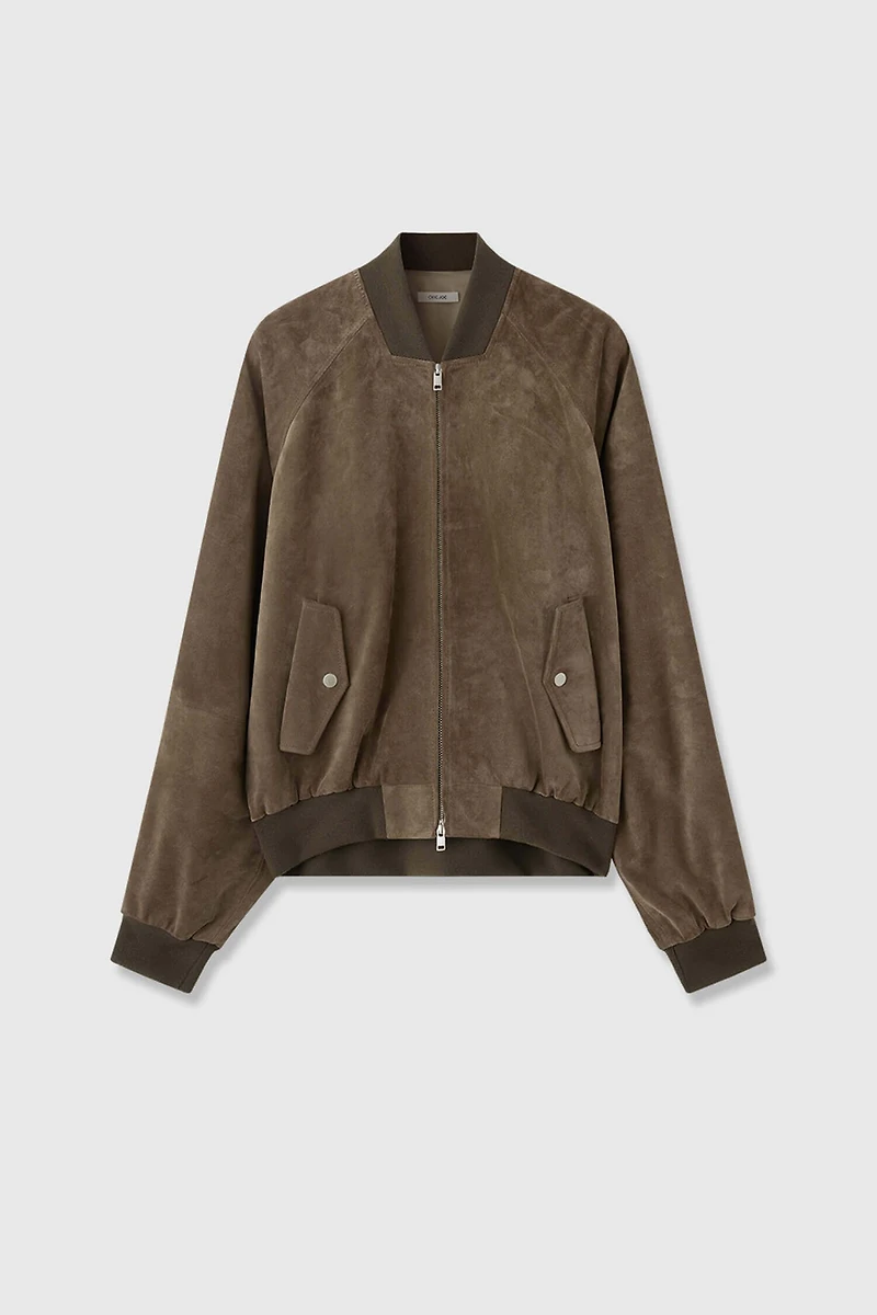 Spanish Suede Baseball Jacket