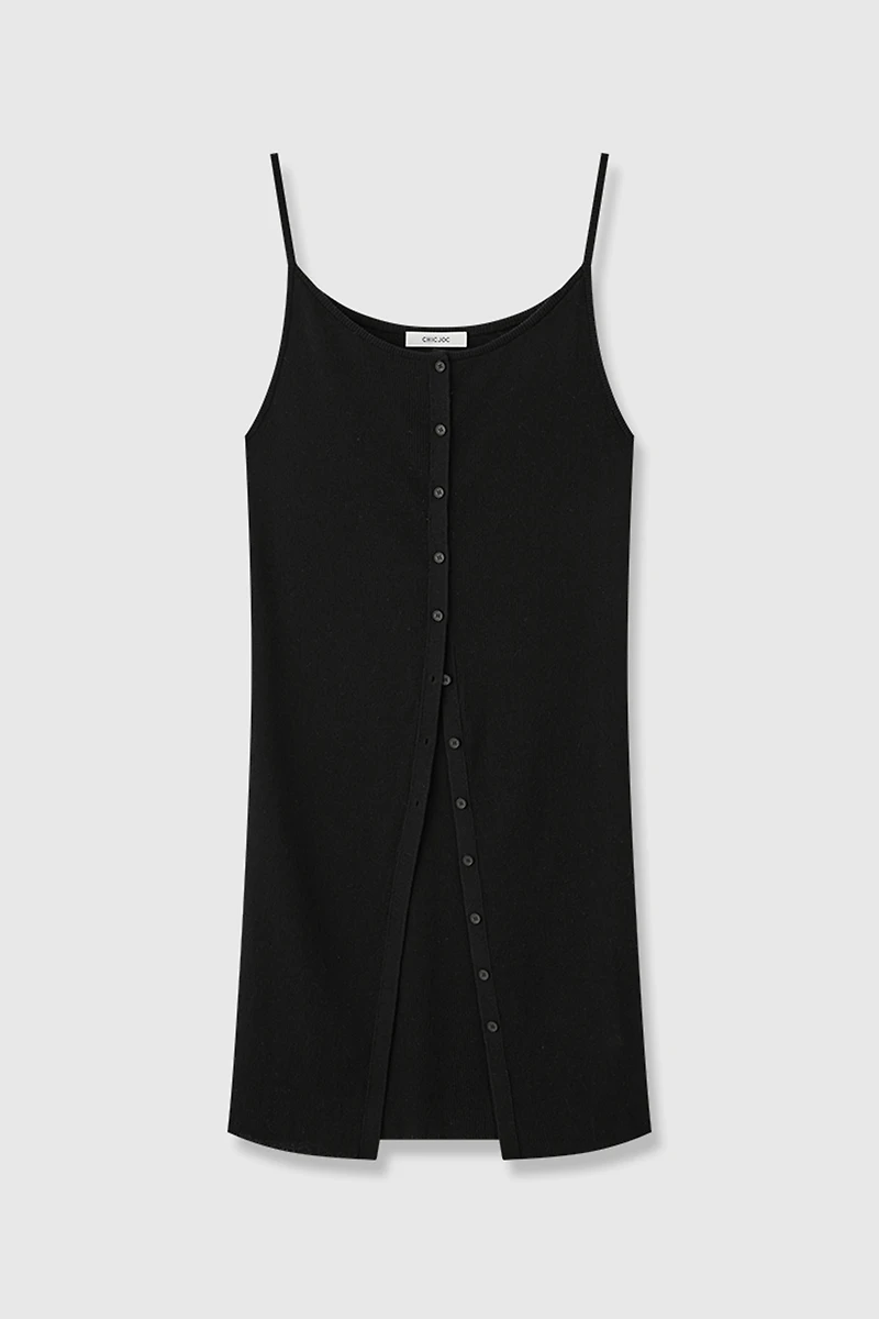 Stretch Cotton-Linen Gauze X-Shaped V-Slit Cardigan