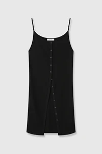 Stretch Cotton-Linen Gauze X-Shaped V-Slit Cardigan