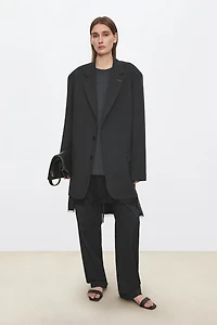 Stretch Worsted Wool Blazer