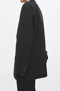 Stretch Worsted Wool Blazer