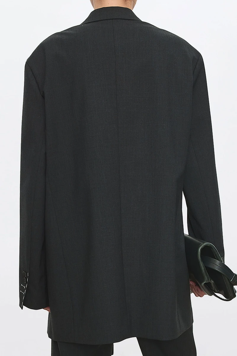 Stretch Worsted Wool Blazer