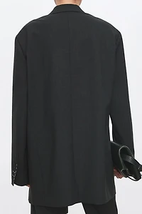 Stretch Worsted Wool Blazer