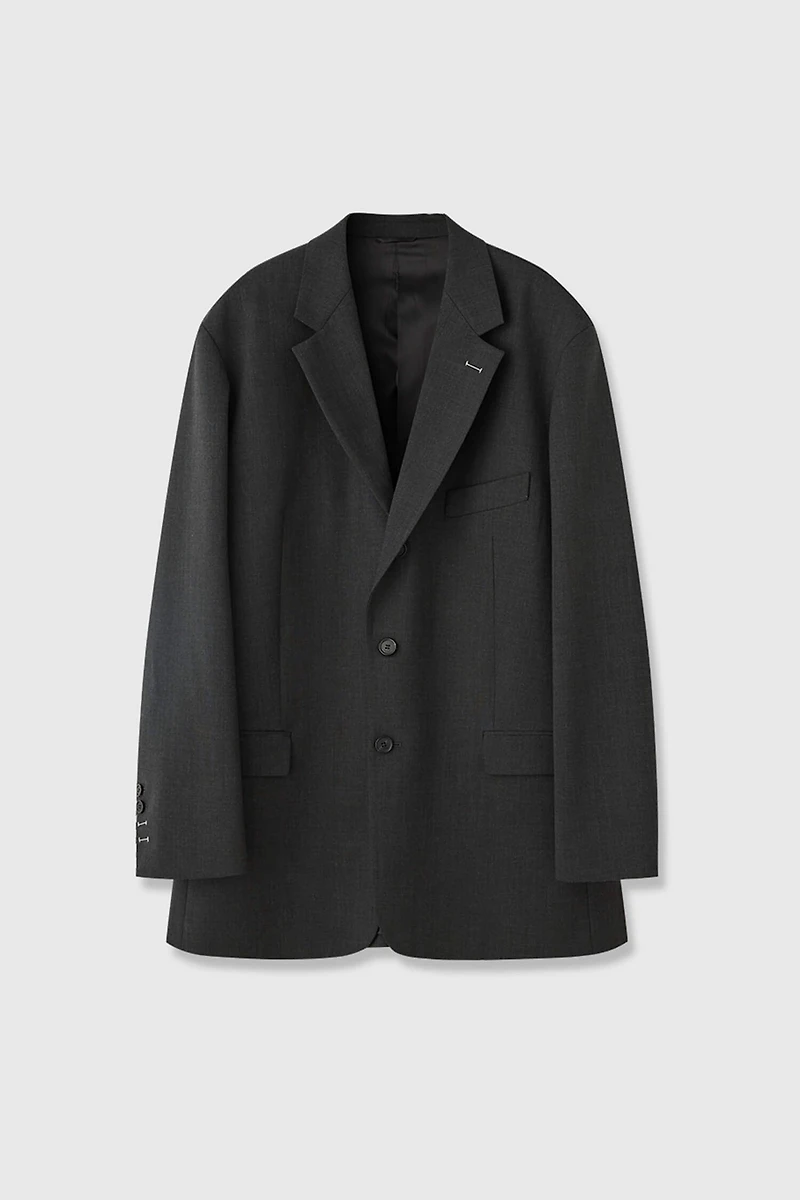 Stretch Worsted Wool Blazer