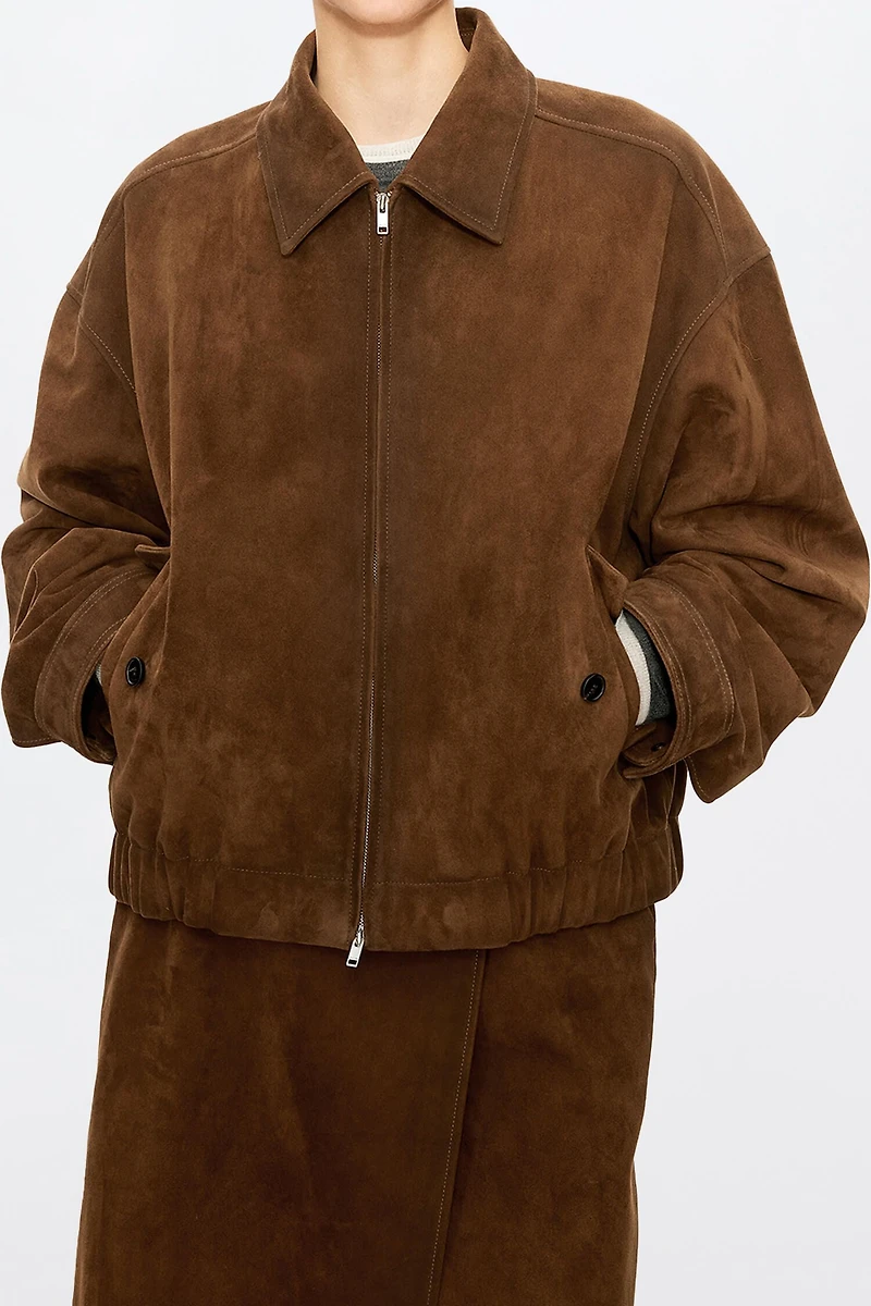 Suede Chamois Small Silhouette Jacket