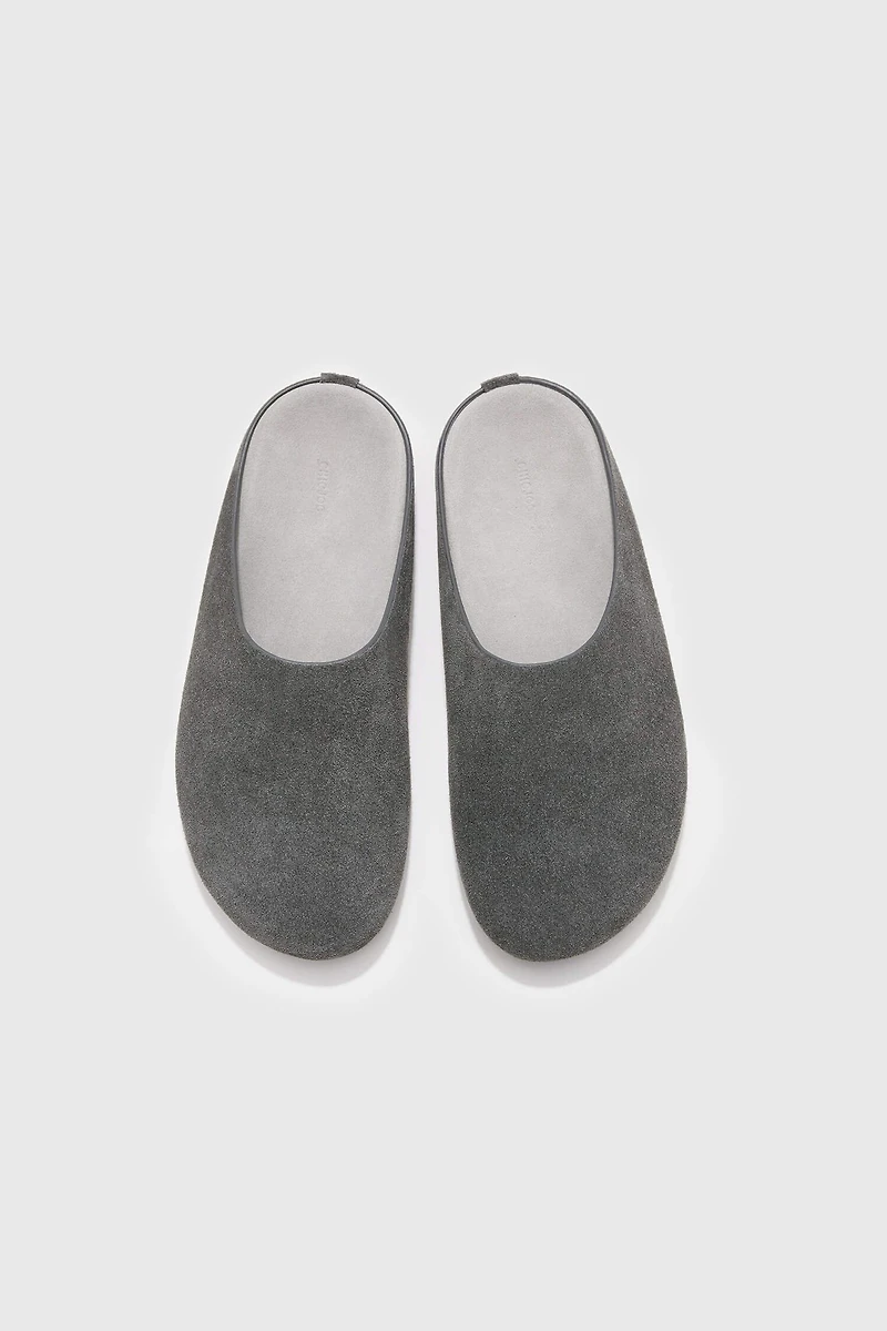 Suede Platform Mule Slips