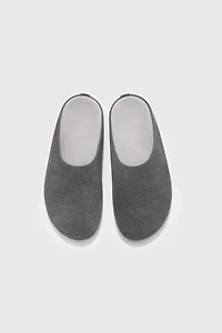 Suede Platform Mule Slips