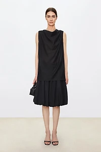 SUMPIMA Cotton Balloon Midi Skirt