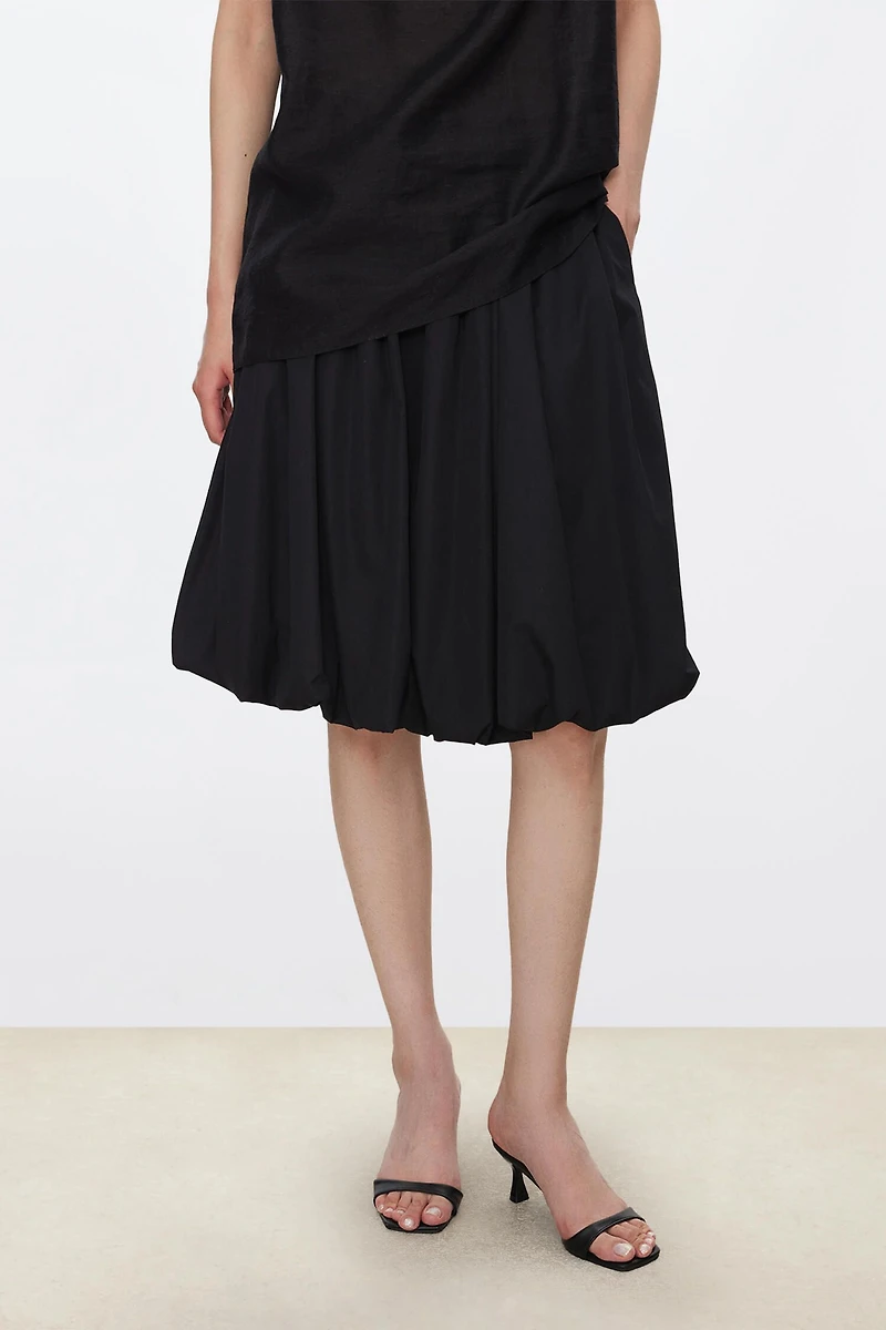 SUMPIMA Cotton Balloon Midi Skirt