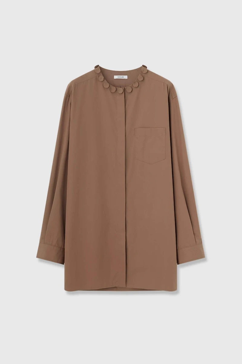 SUPIMA Cotton Cookie Collar Shirt