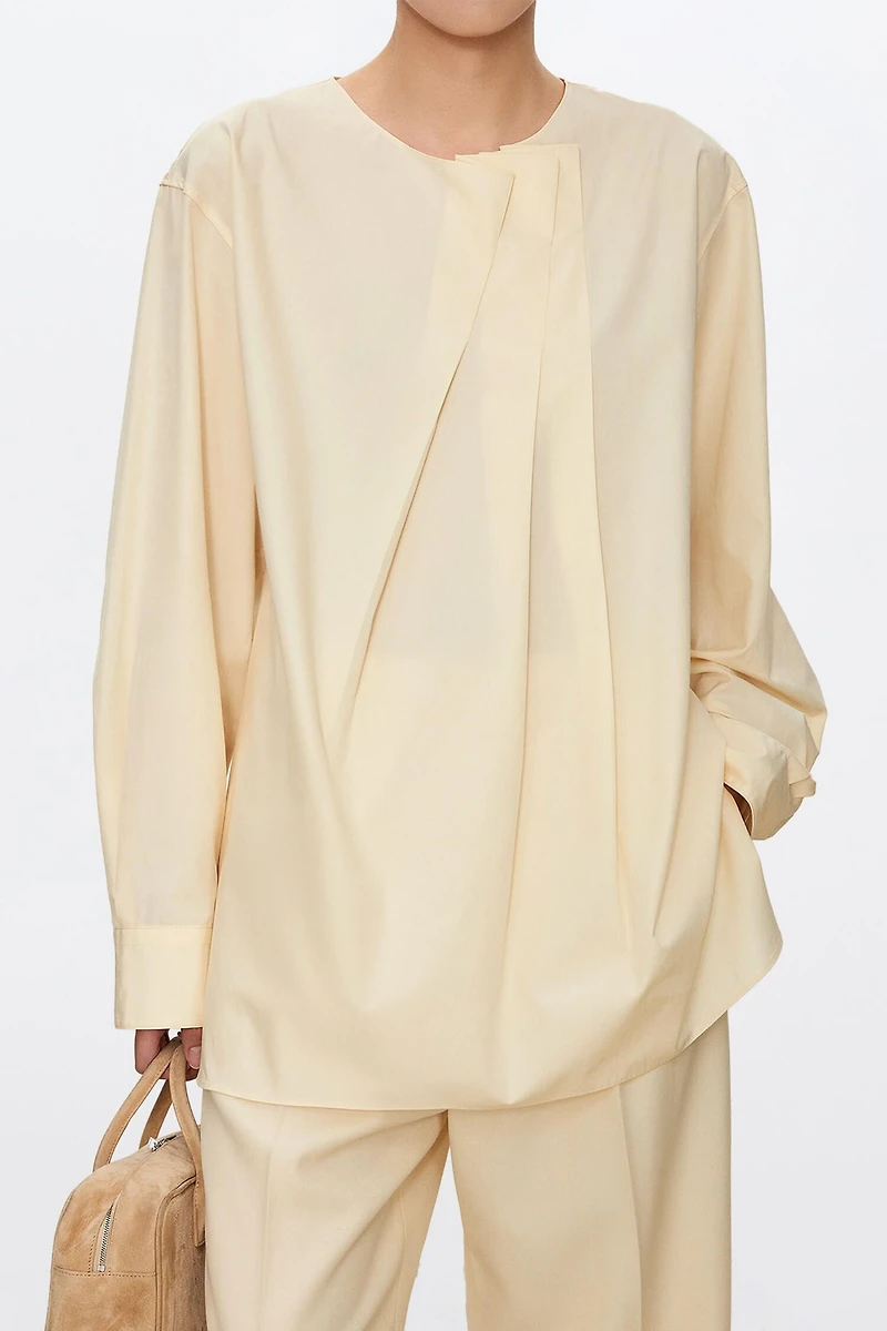 SUPIMA Cotton Couture Origami Collar Blouse