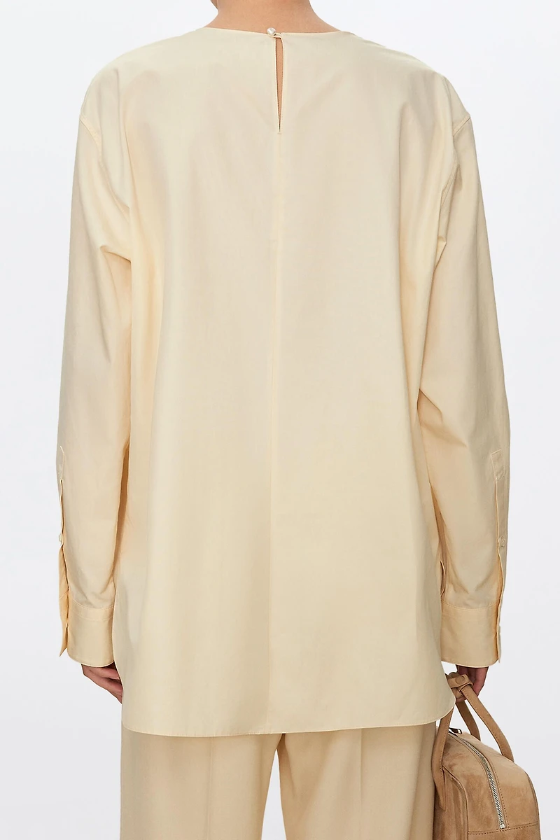 SUPIMA Cotton Couture Origami Collar Blouse